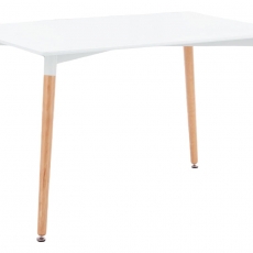Jedálenský stôl Ilja, 120 cm, biela/buk - 1