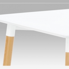 Jedálenský stôl Ilja, 80 cm, biela/buk - 3