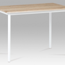 Jedálenský stôl Justina, 110 cm, San remo/biela - 2