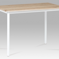 Jedálenský stôl Justina, 110 cm, San remo/biela - 2