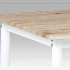 Jedálenský stôl Justina, 110 cm, San remo/biela - 3