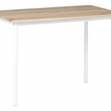 Jedálenský stôl Justina, 110 cm, San remo/biela - 1