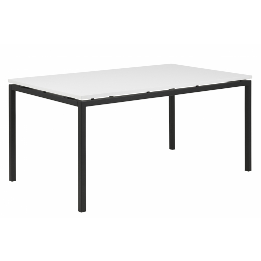 Jedálenský stôl Kolba, 160 cm, biely / kov - 1