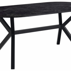Jedálenský stôl Laxey, 180 cm, čierna - 1