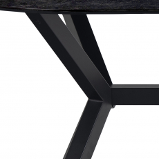 Jedálenský stôl Laxey, 180 cm, čierna - 8