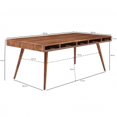 Jedálenský stôl Lenny, 200 cm, masív Sheesham - 4