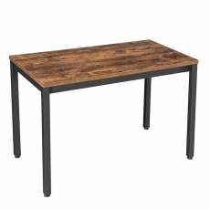 Jedálenský stôl Lera, 120 cm, hnedá/čierna - 1