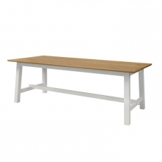 Jedálenský stôl Lisboa, 220 cm, biela/ dub - 1