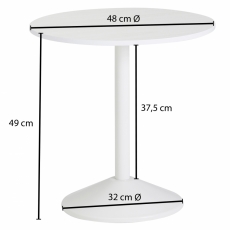 Jedálenský stôl Live, 48 cm, biela - 4
