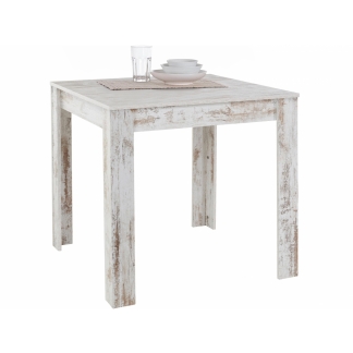 Jedálenský stôl Lora II., 80 cm, biela