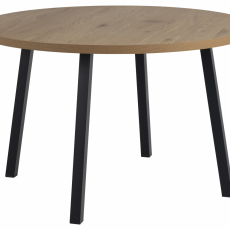 Jedálenský stôl Mallow, 120 cm, dub / čierna - 1