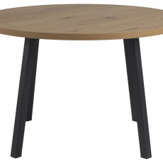 Jedálenský stôl Mallow, 120 cm, dub / čierna - 2