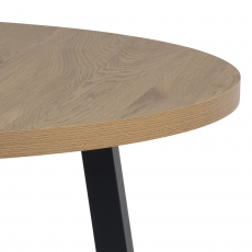 Jedálenský stôl Mallow, 120 cm, dub / čierna - 4