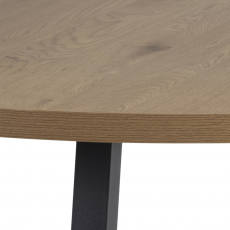Jedálenský stôl Mallow, 120 cm, dub / čierna - 5