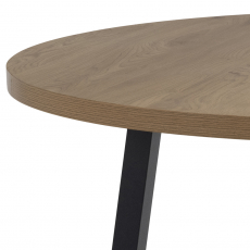 Jedálenský stôl Mallow, 120 cm, dub / čierna - 9