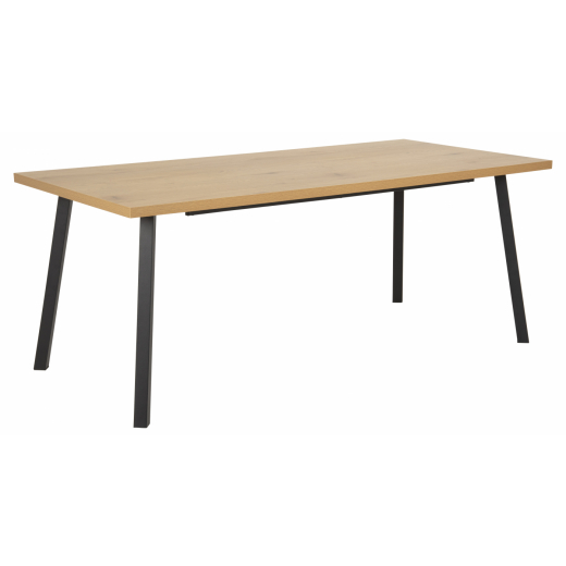 Jedálenský stôl Mallow, 190 cm, dub / čierna - 1