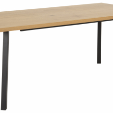 Jedálenský stôl Mallow, 190 cm, dub / čierna - 1