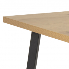 Jedálenský stôl Mallow, 190 cm, dub / čierna - 5