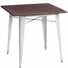 Jedálenský stôl Mason 76 cm, tmavé drevo - 1