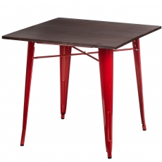 Jedálenský stôl Mason 76 cm, tmavé drevo - 7