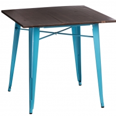 Jedálenský stôl Mason 76 cm, tmavé drevo - 6
