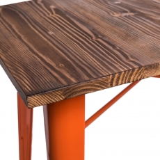 Jedálenský stôl Mason 76 cm, tmavé drevo - 10