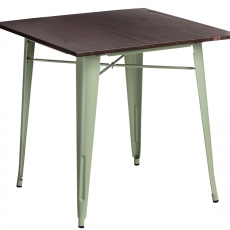 Jedálenský stôl Mason 76 cm, tmavé drevo - 2
