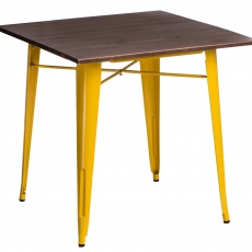 Jedálenský stôl Mason 76 cm, tmavé drevo - 4