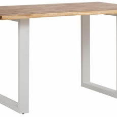 Jedálenský stôl Melina, 140 cm, masívny agát/biela - 2