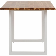 Jedálenský stôl Melina, 140 cm, masívny agát/biela - 4