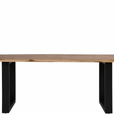 Jedálenský stôl Melina, 140 cm, masívny agát/čierna - 3
