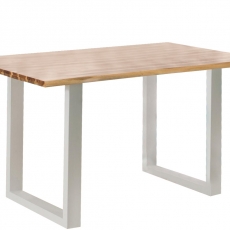 Jedálenský stôl Melina, 180 cm, masívny agát/biela - 2
