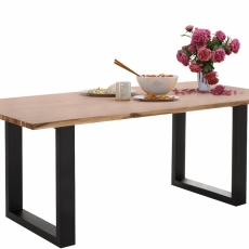 Jedálenský stôl Melina, 200 cm, masívny agát/čierna - 1
