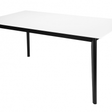 Jedálenský stôl Milenium, 160 cm, biela/čierna - 1