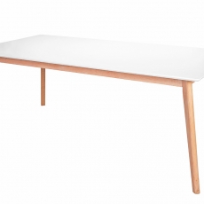 Jedálenský stôl Milenium, 200 cm, biela/dub - 1
