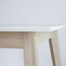 Jedálenský stôl Milenium, 200 cm, biela/dub - 3