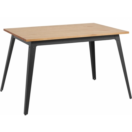 Jedálenský stôl Milt, 120 cm, borovica/čierna - 1