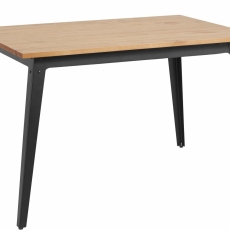 Jedálenský stôl Milt, 120 cm, borovica/čierna - 1