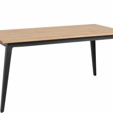 Jedálenský stôl Milt, 160 cm, borovica/čierna - 1