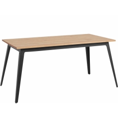 Jedálenský stôl Milt, 160 cm, borovica/čierna