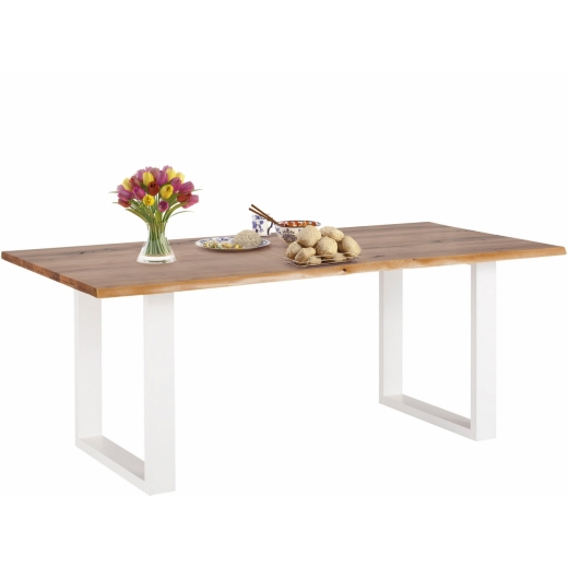 Jedálenský stôl More, 180 cm, dub/biela - 1