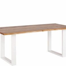Jedálenský stôl More, 180 cm, dub/biela - 2
