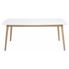 Jedálenský stôl Nagano, 180 cm, biela / dub