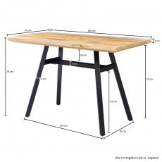 Jedálenský stôl Noel, 180 cm, masívne drevo - 4