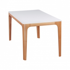 Jedálenský stôl Nora, 160 cm, jaseň/biela - 5