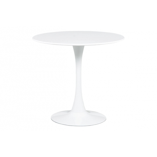 Jedálenský stôl okrúhly Klaudia, 80 cm, biela - 1