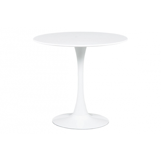 Jedálenský stôl okrúhly Klaudia, 80 cm, biela - 1