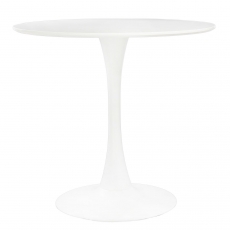Jedálenský stôl okrúhly Mager, 80 cm, biela - 1