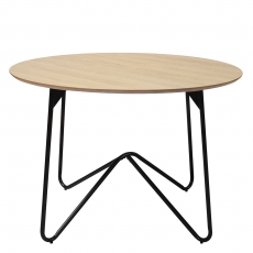 Jedálenský stôl okrúhly Strict, 110 cm, dub/čierna - 4