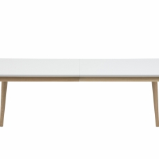 Jedálenský stôl Pontos, 200 cm, biela/dub - 1